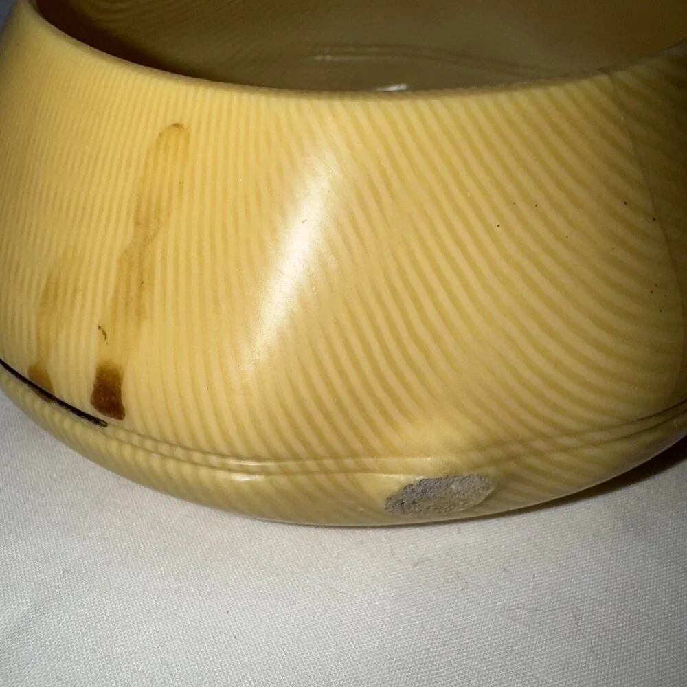 Bakelite Celluloid Hair Catcher Vanity Lidded ERS monogram